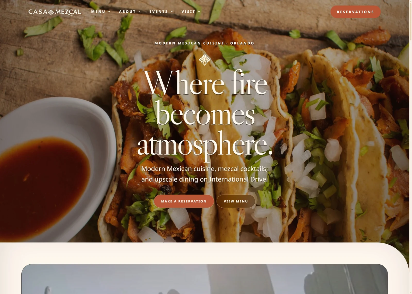 Casa Mezcal by Euphoria Hospitality — desktop website view