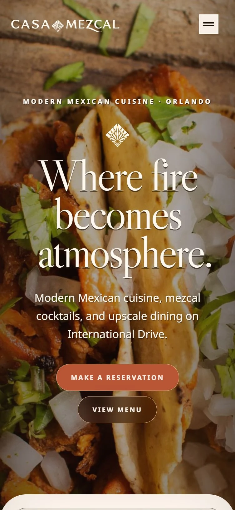 Casa Mezcal by Euphoria Hospitality — mobile website view