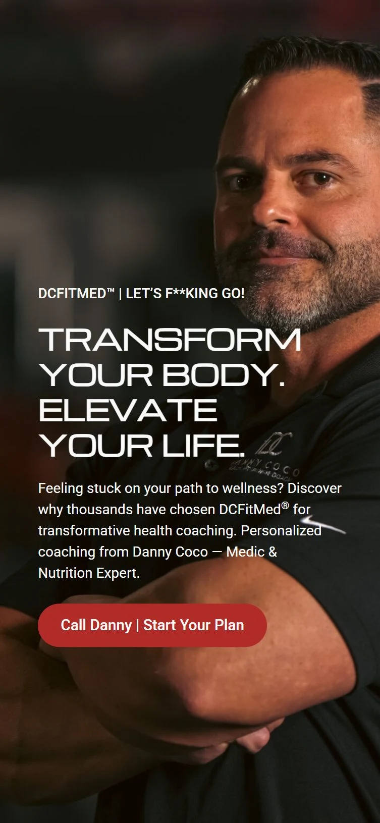 DCFitMed by Danny Coco — mobile website view