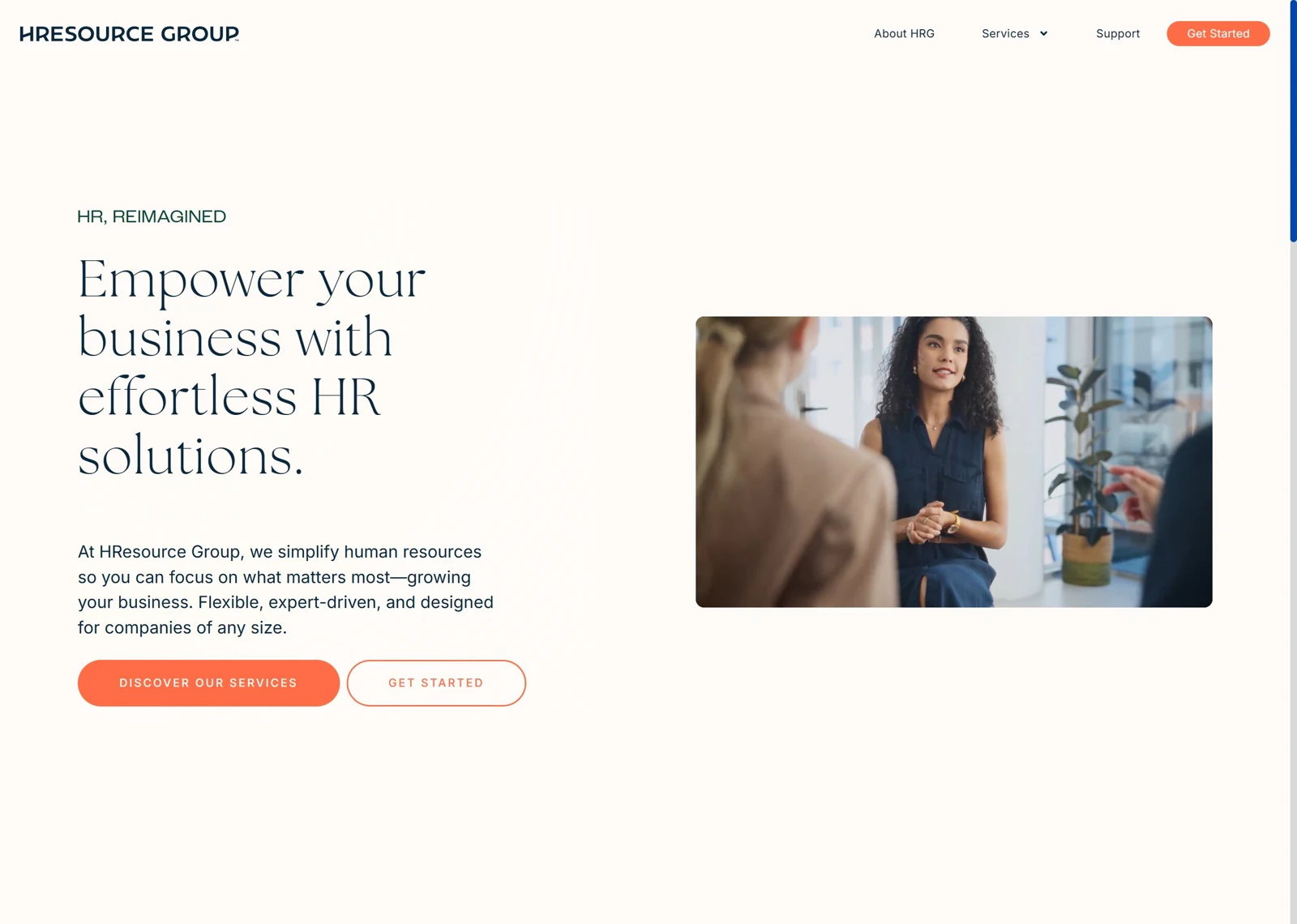 HResource Group — desktop website view