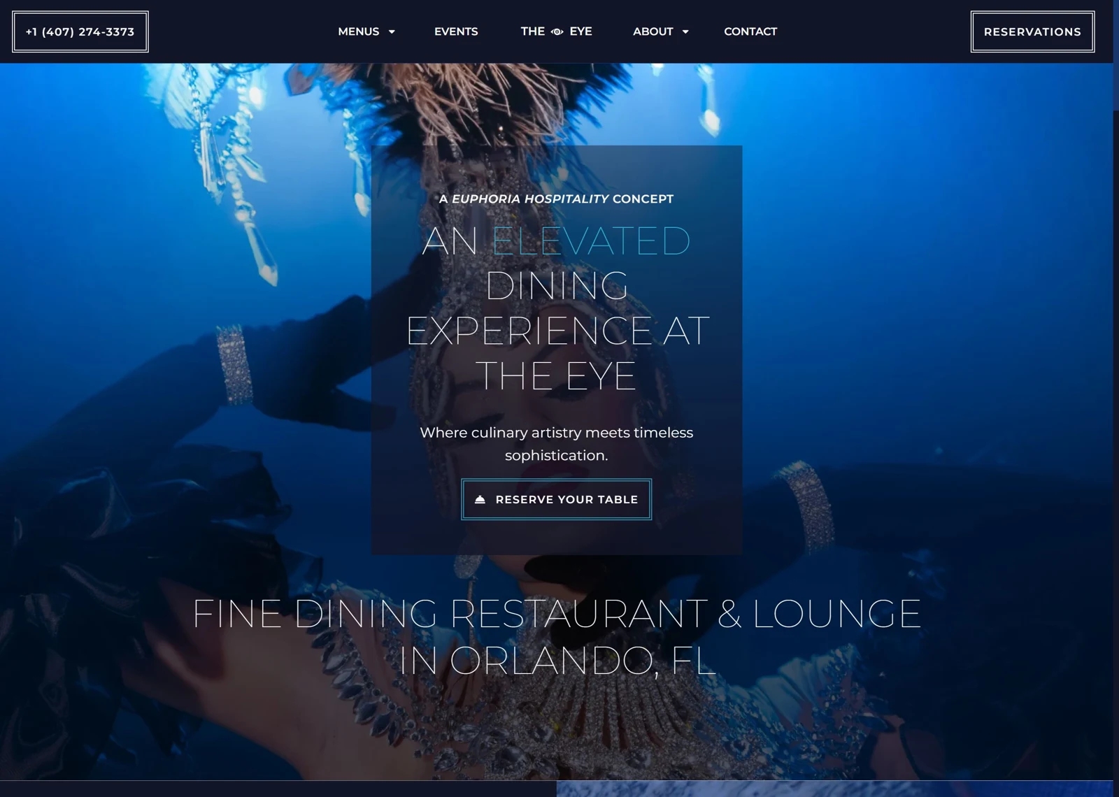 The Eye by Euphoria Hospitality — desktop website view